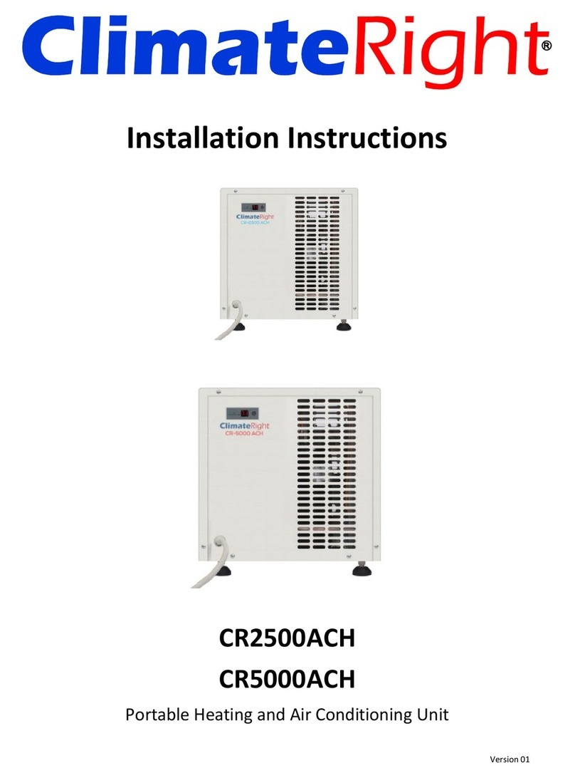 ClimateRight CR2500ACH installation instructions