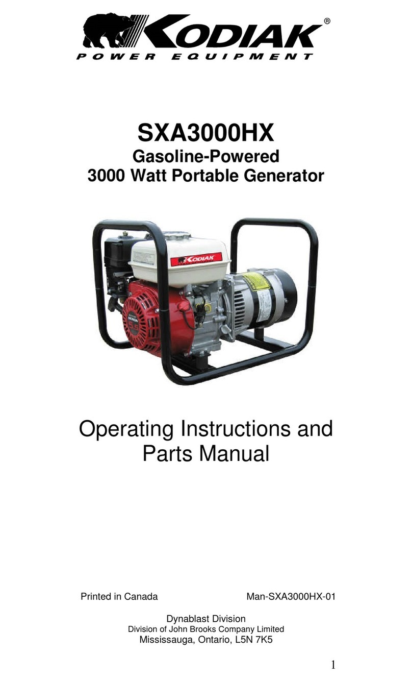 Kodiak SXA3000HX Operating instructions and parts manual