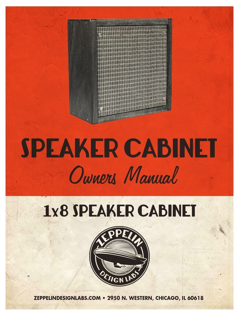 Zeppelin 1x8 Cabinet owner's manual