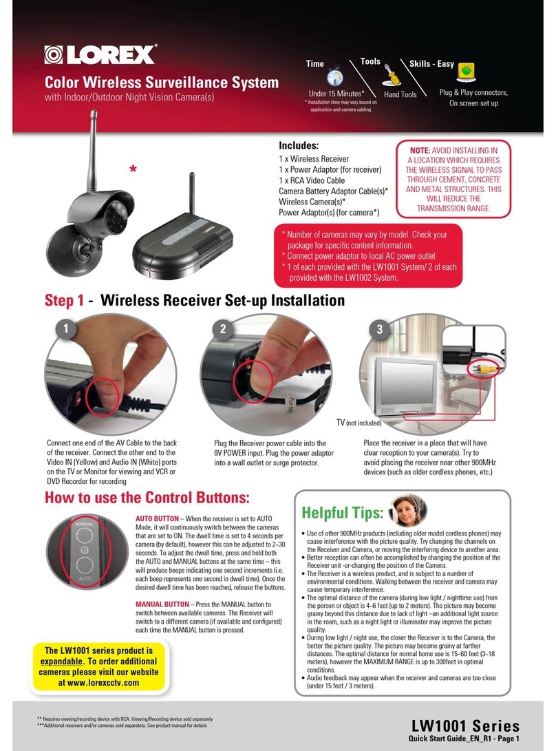 Lorex LW1001 Series User manual