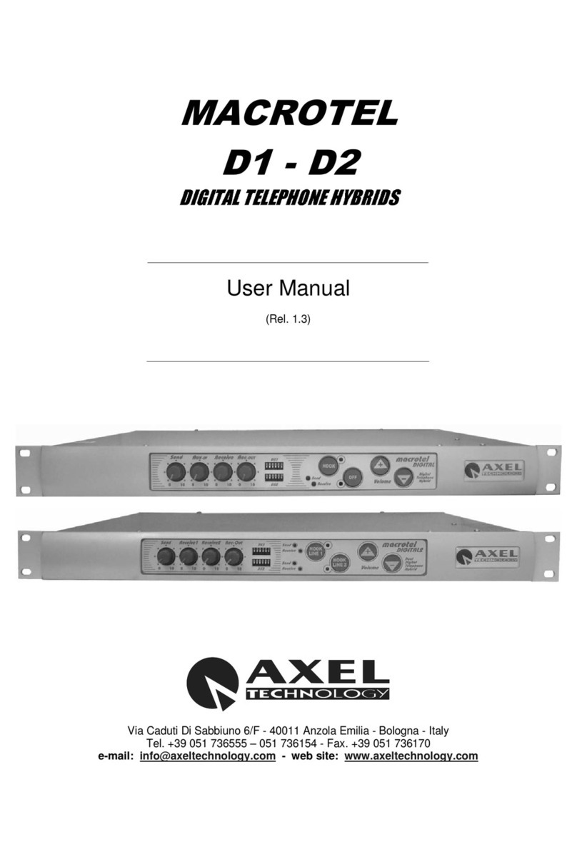 Axel Macrotel D1 user manual
