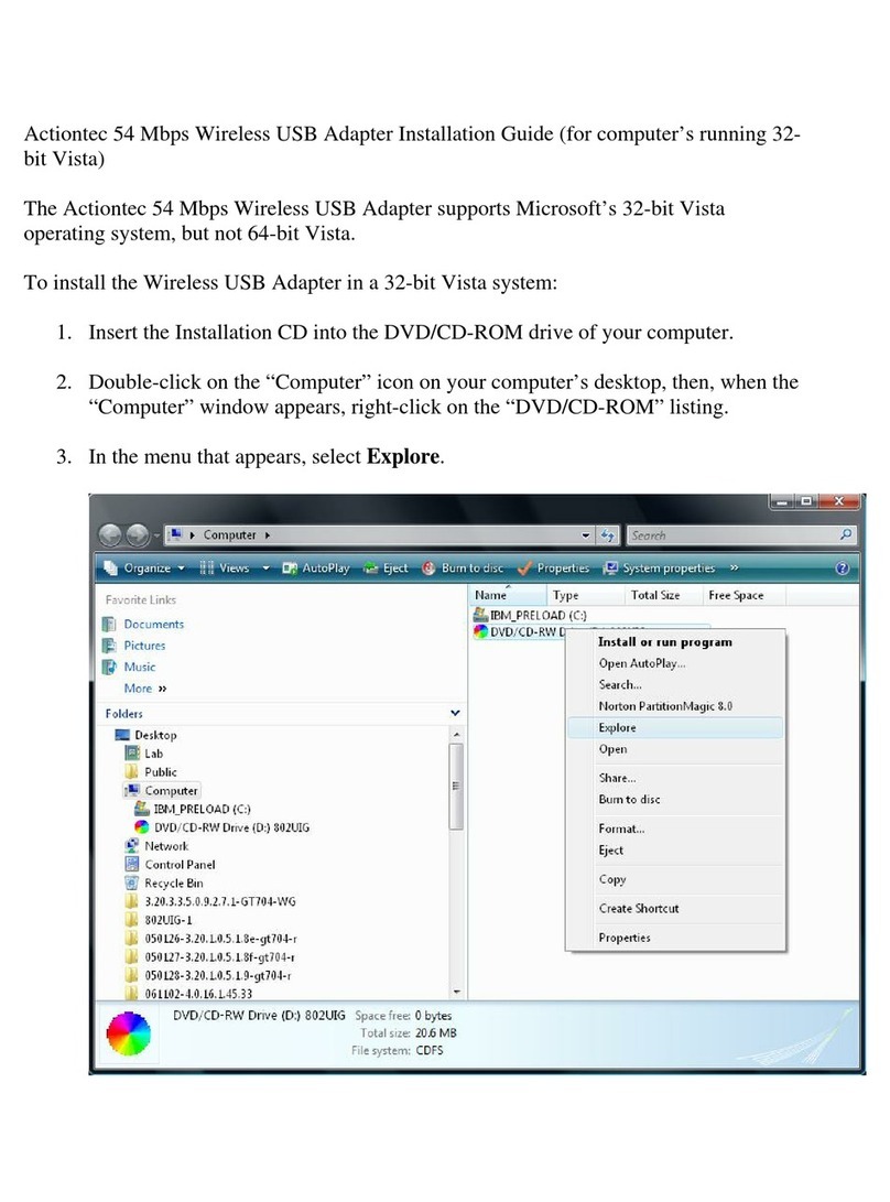 ActionTec 802UIG installation guide