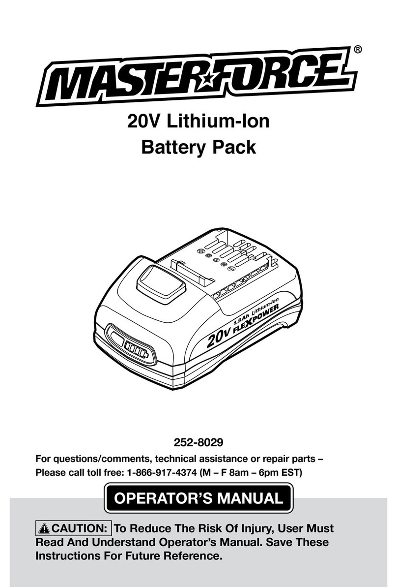 MasterForce 252-8029 User manual