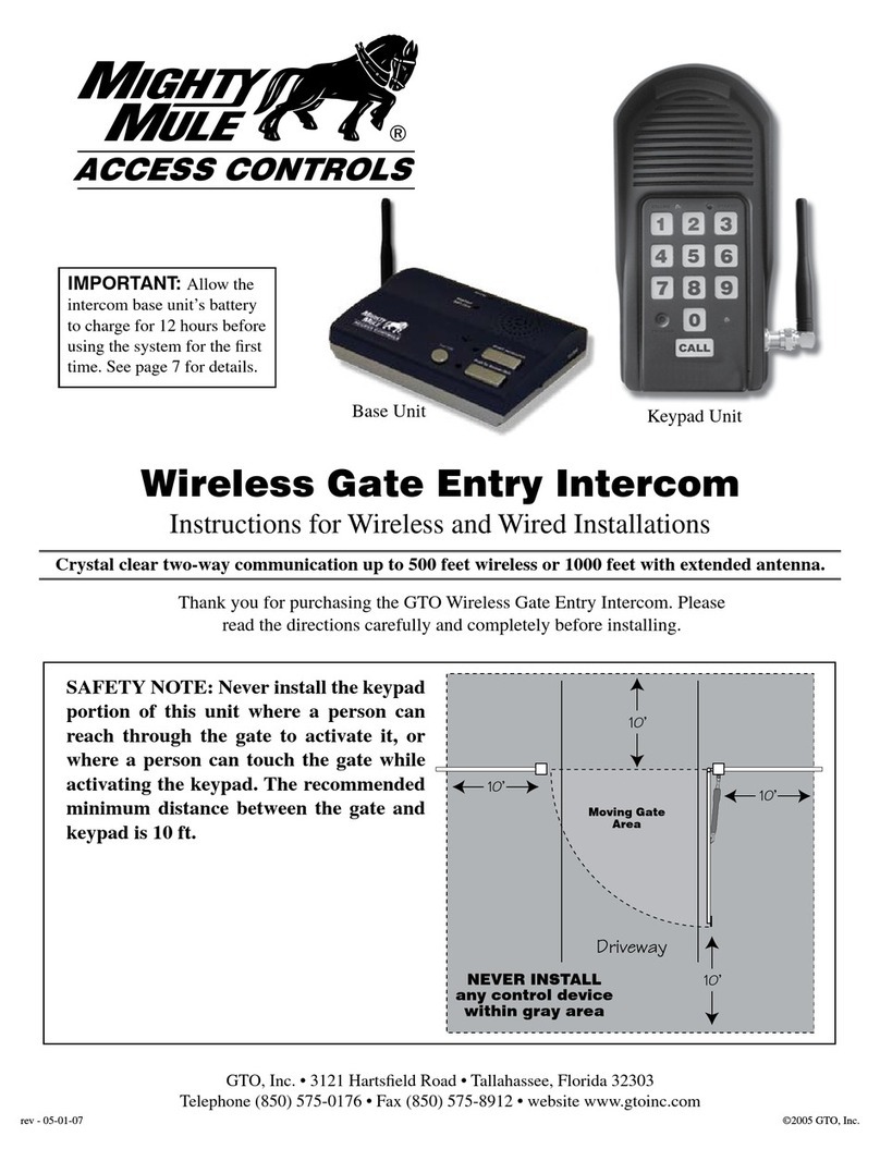 Mighty Mule Wireless Gate Entry Intercom User manual