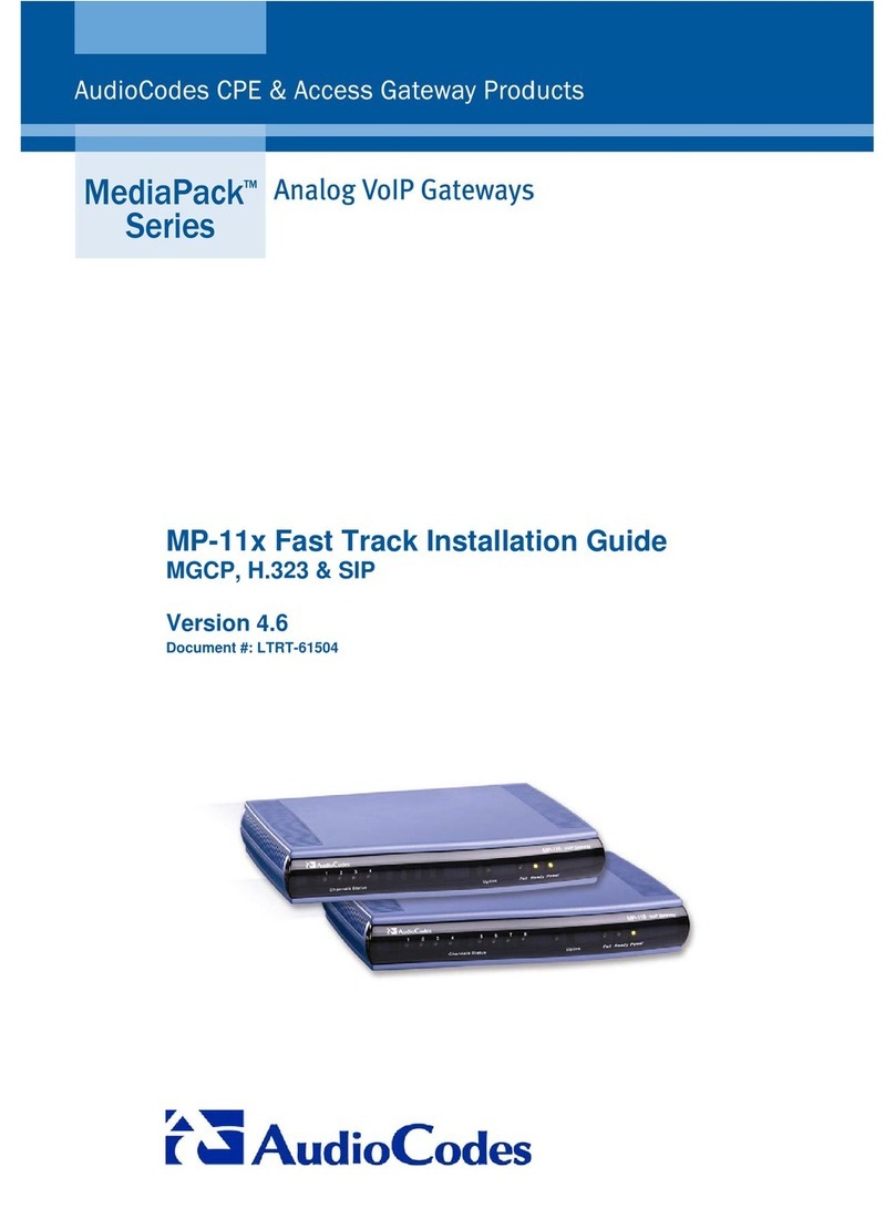 AudioCodes MP-11x Fast Track User manual