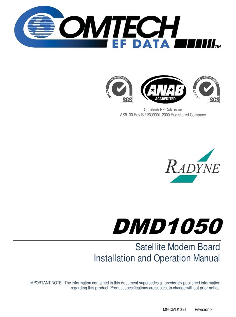 Comtech EF Data Radyne DMD1050 Installation and operation manual