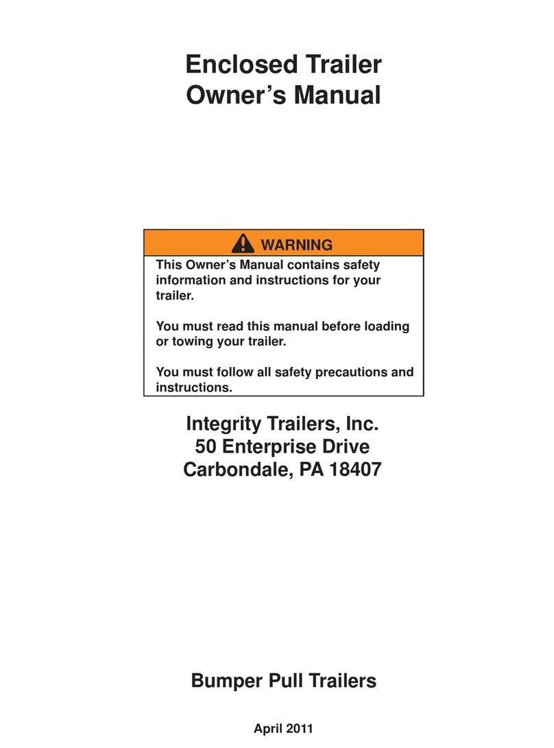 Integrity Enclosed Trailer owner's manual