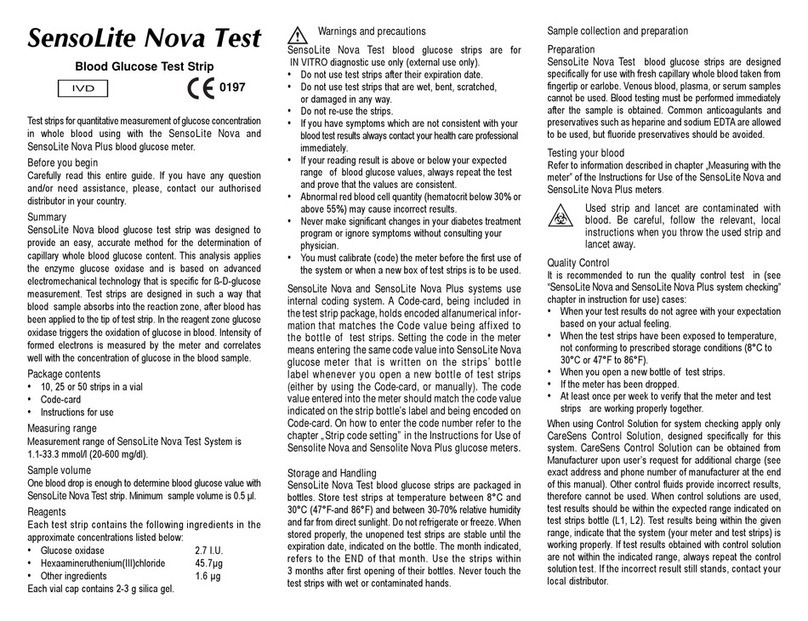 Elektronika SensoLite Nova Test User manual