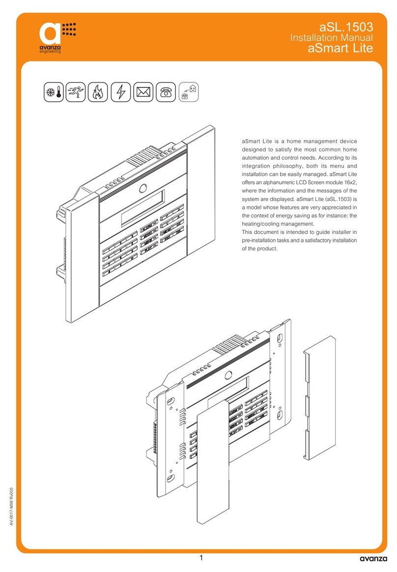 Avanza aSL.1503 aSmart Lite installation manual