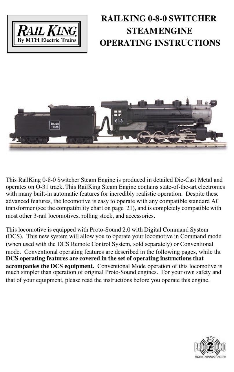 Rail King 0-8-0 SWITCHER STEAM ENGINE operating instructions