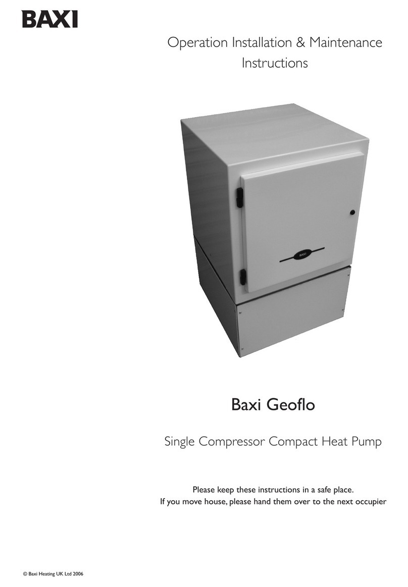 Baxi Geoflo Operation, installation & maintenance instructions