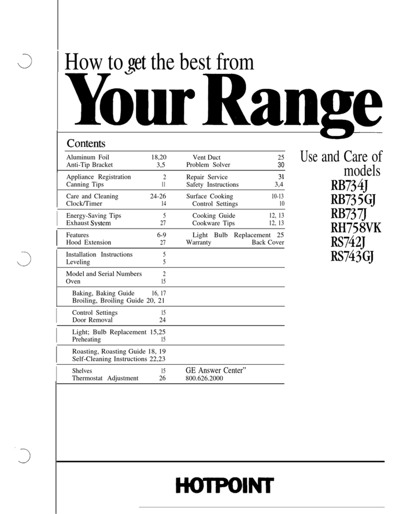 Hotpoint RB734J User manual