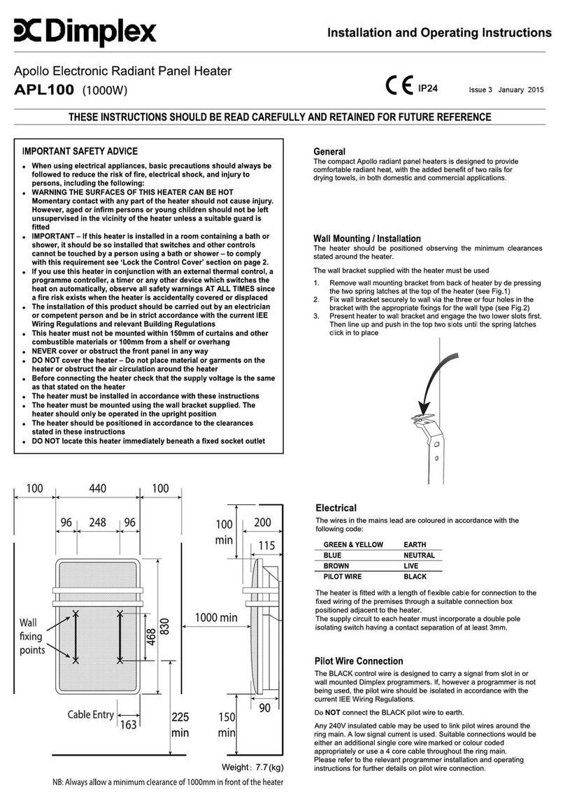 Dimplex Apollo APL100 Owner's manual