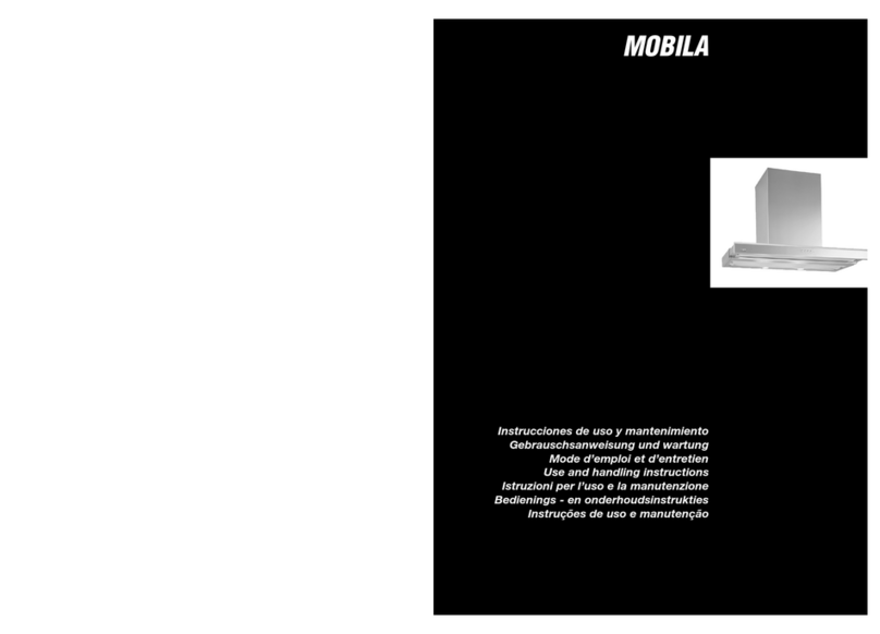 MOBILA DECORATIVE EXTRACTOR HOODS Use and handling instructions MOBILA DECORATIVE EXTRACTOR HOODS Use and handling instructions