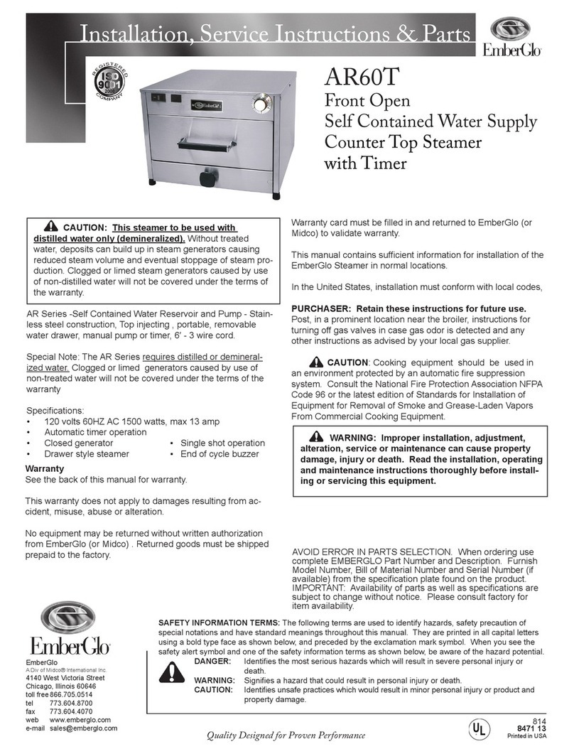 EmberGlo AR60T Installation, service instructions & parts