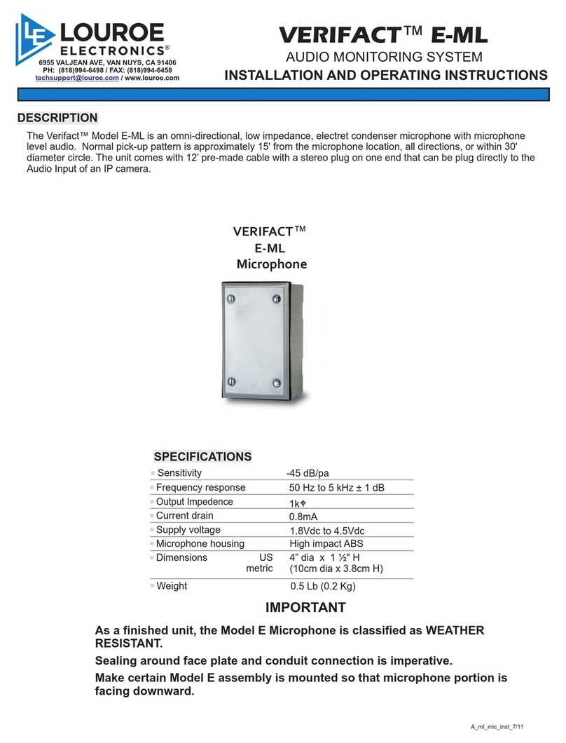 Louroe Electronics VERIFACT E-ML Installation and operating instructions