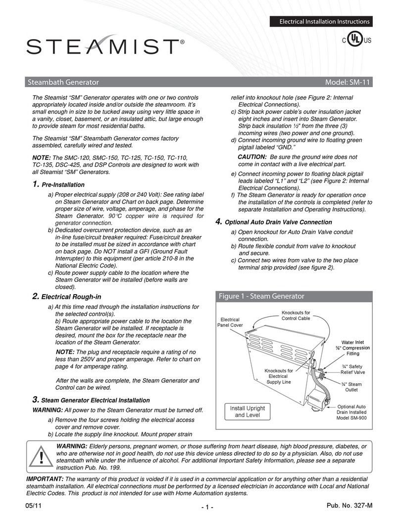 Steamist SM-11 User manual
