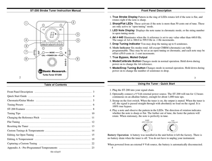 Sonic Research ST-200 instruction manual