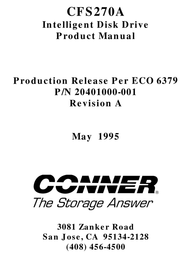 Conner CFS270A product manual Conner CFS270A product manual