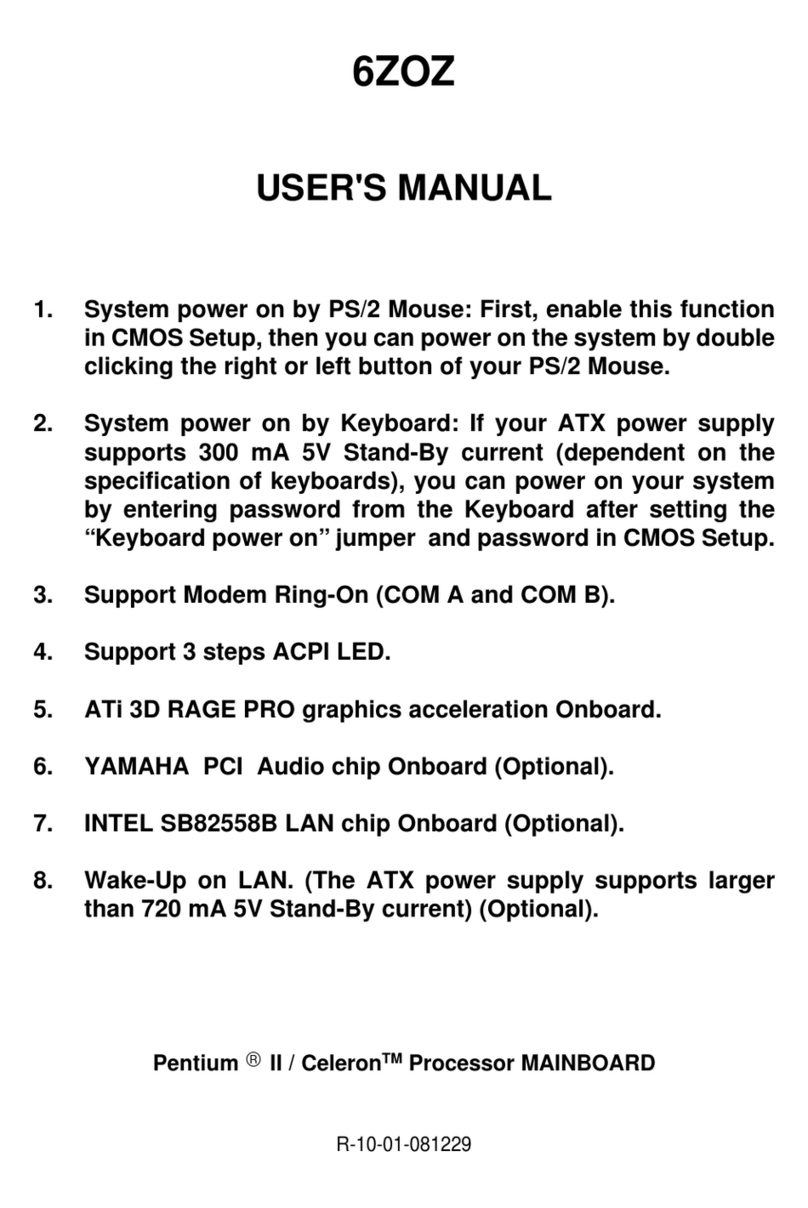 Gigabyte 6ZOZ User manual