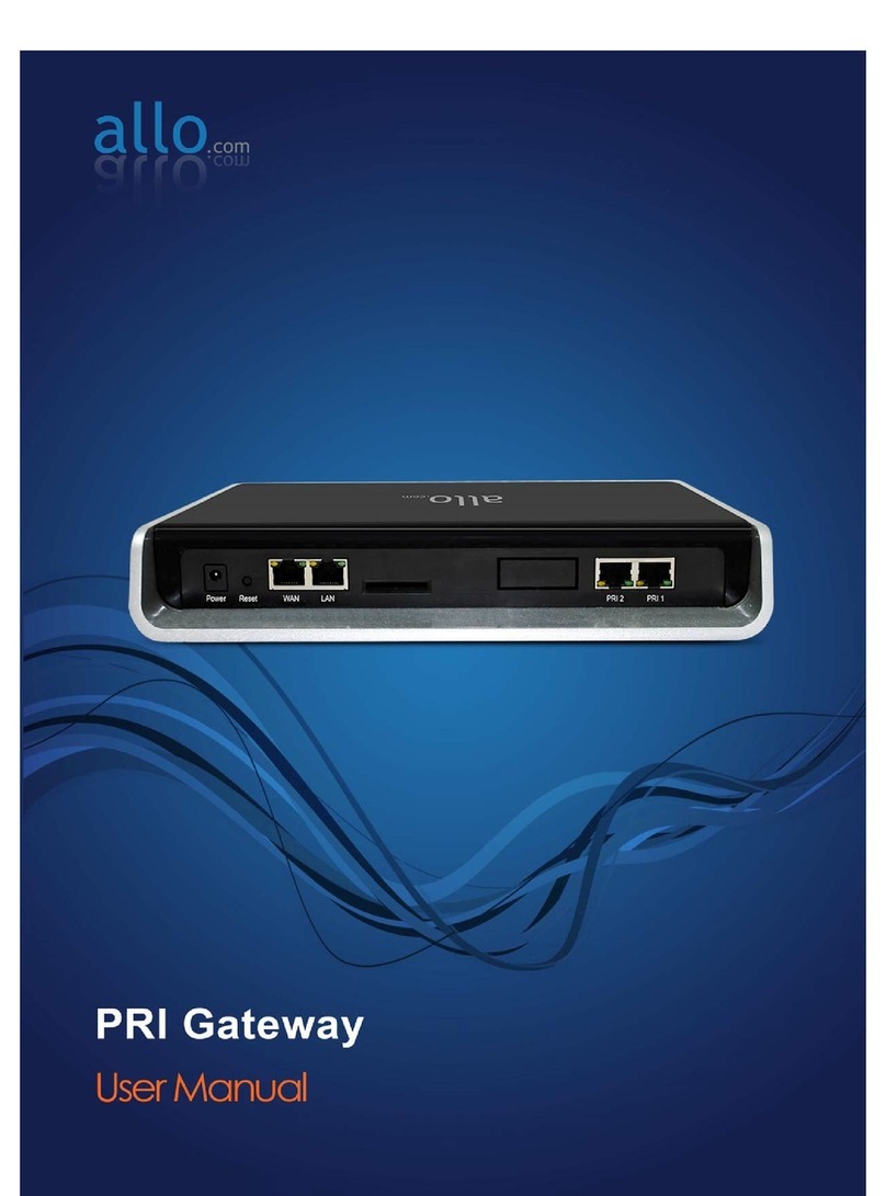 Allo.com PRIGW100 User manual