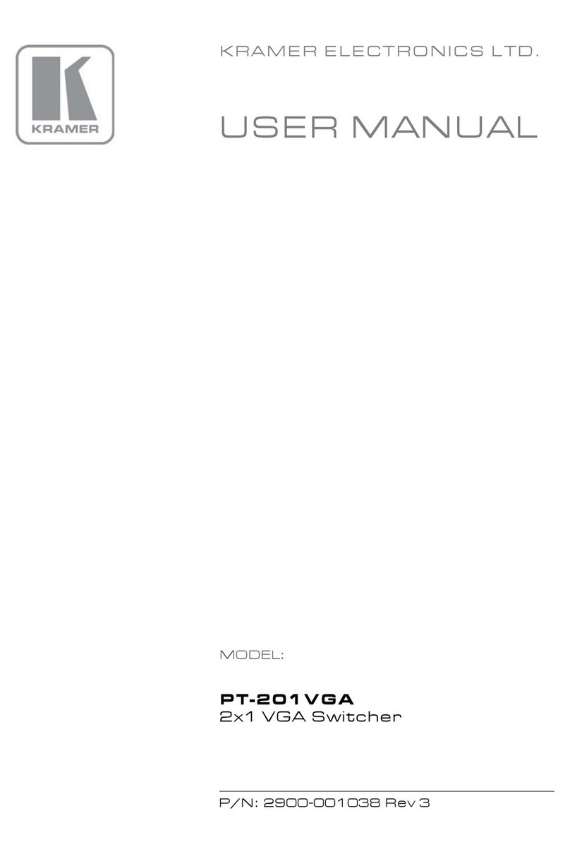 Kramer PT201VGA User manual Kramer PT201VGA User manual
