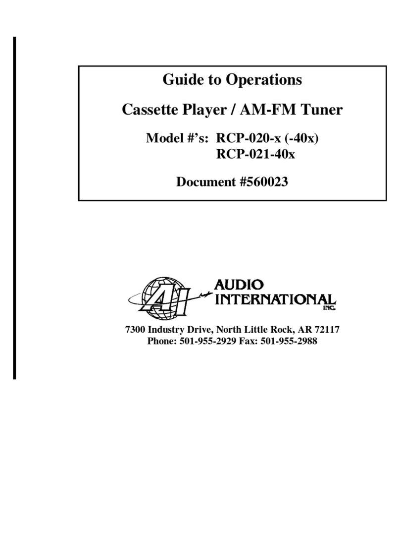 Audio international RCP-020-x User manual