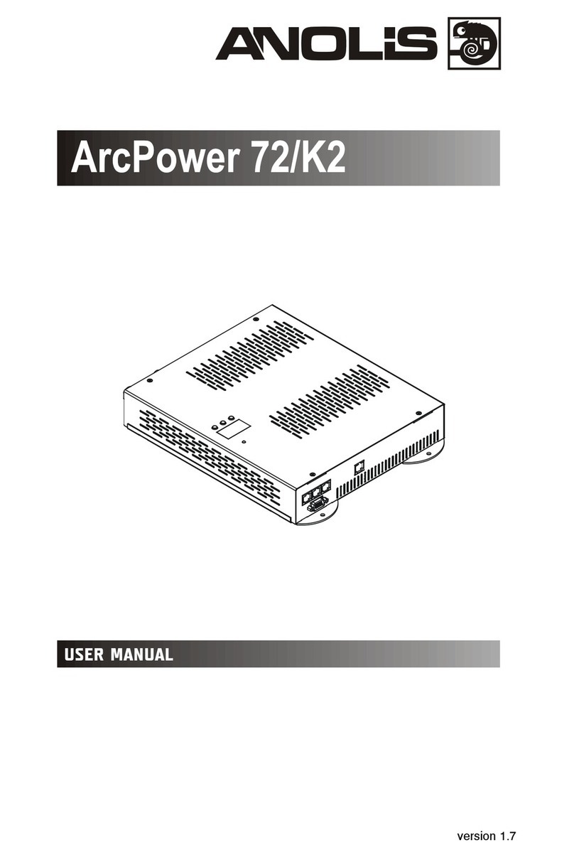 Anolis ArcPower 72/K2 user manual