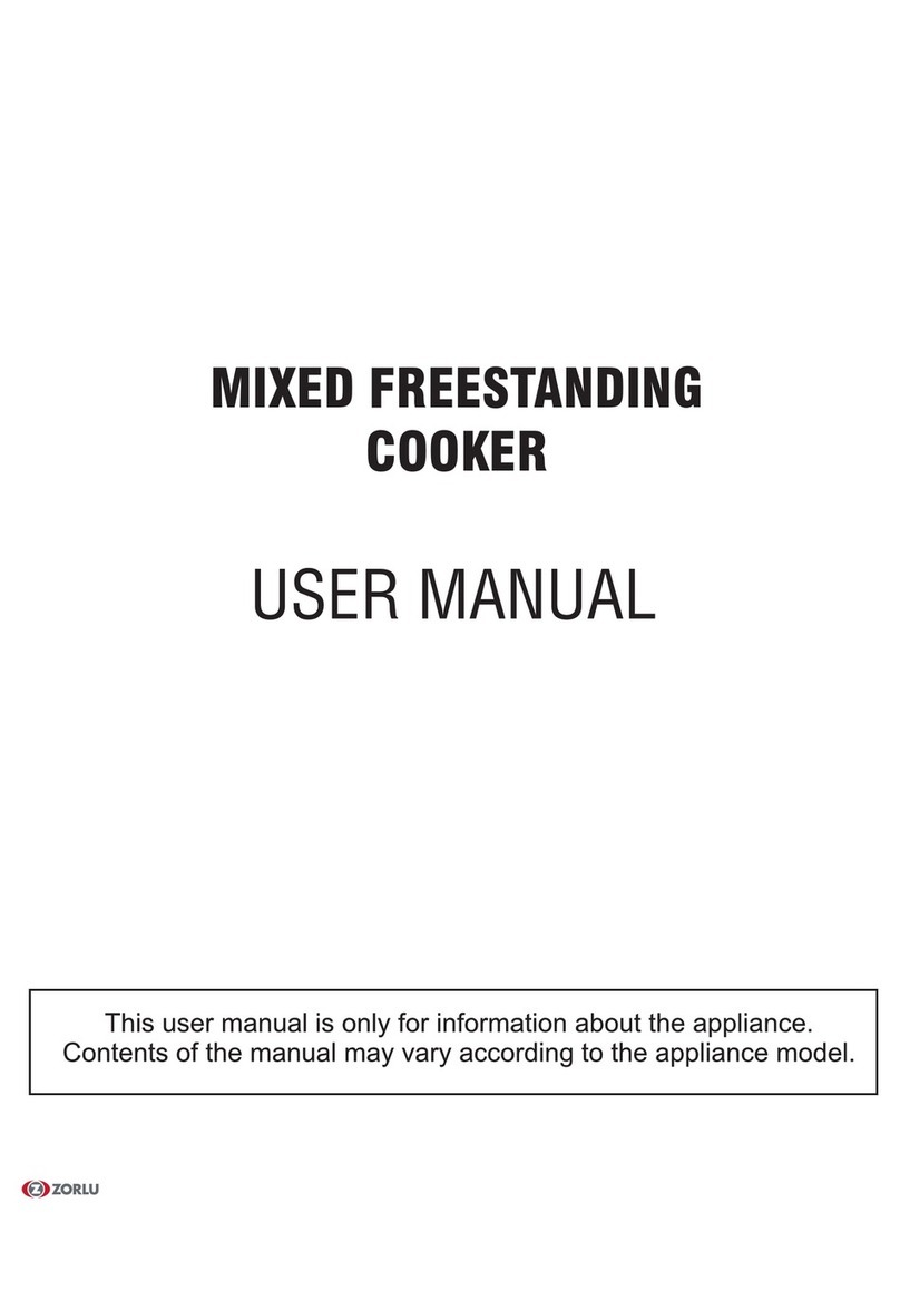 Zorlu cooker user manual