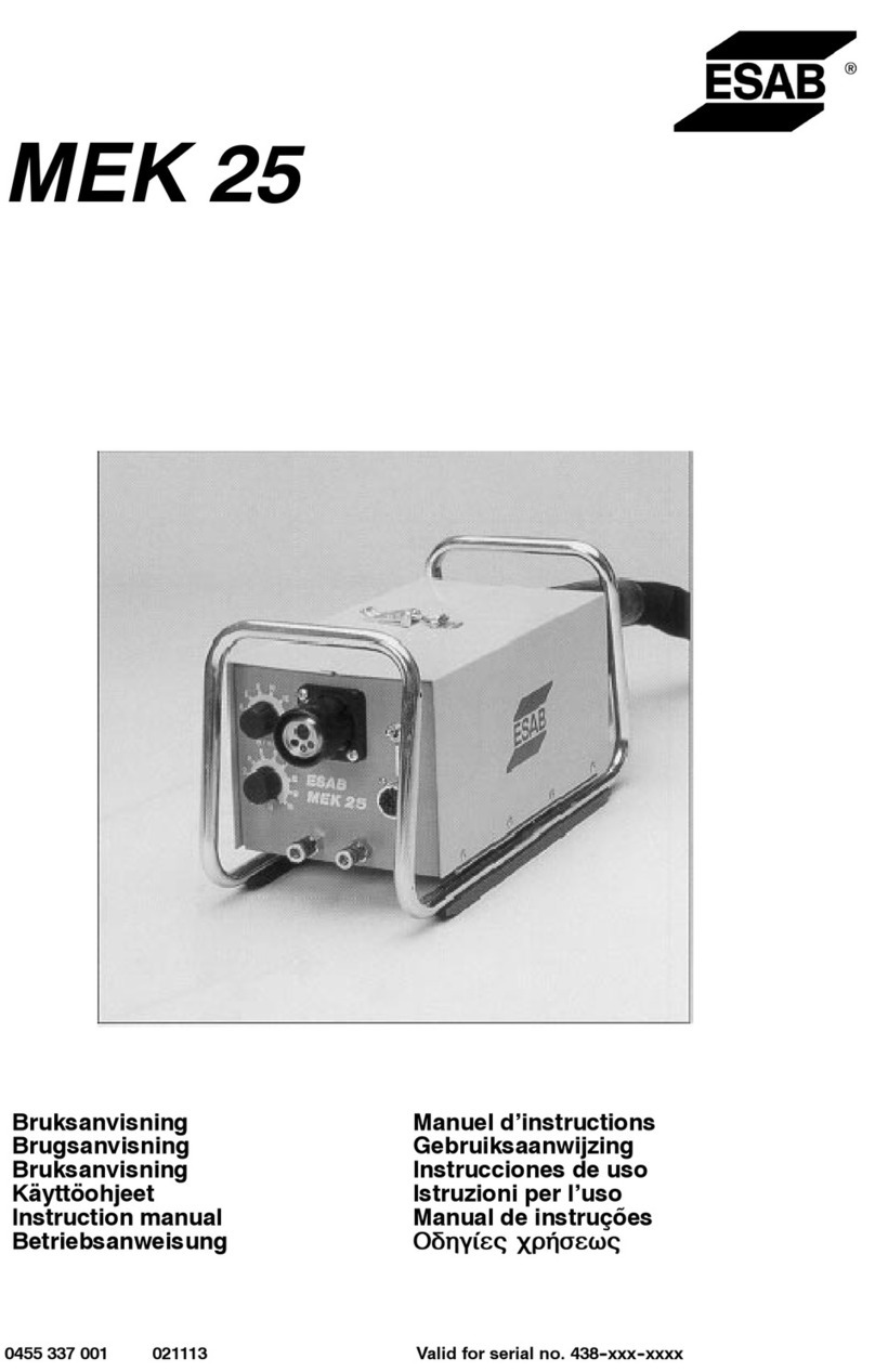 ESAB MEK 25 Nstruction manual
