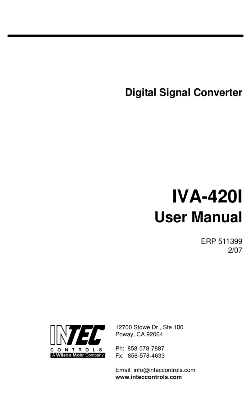 Intec Controls IVA-420I user manual