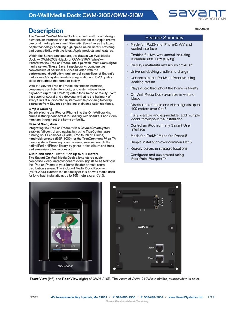 Savant OWM-210B manual