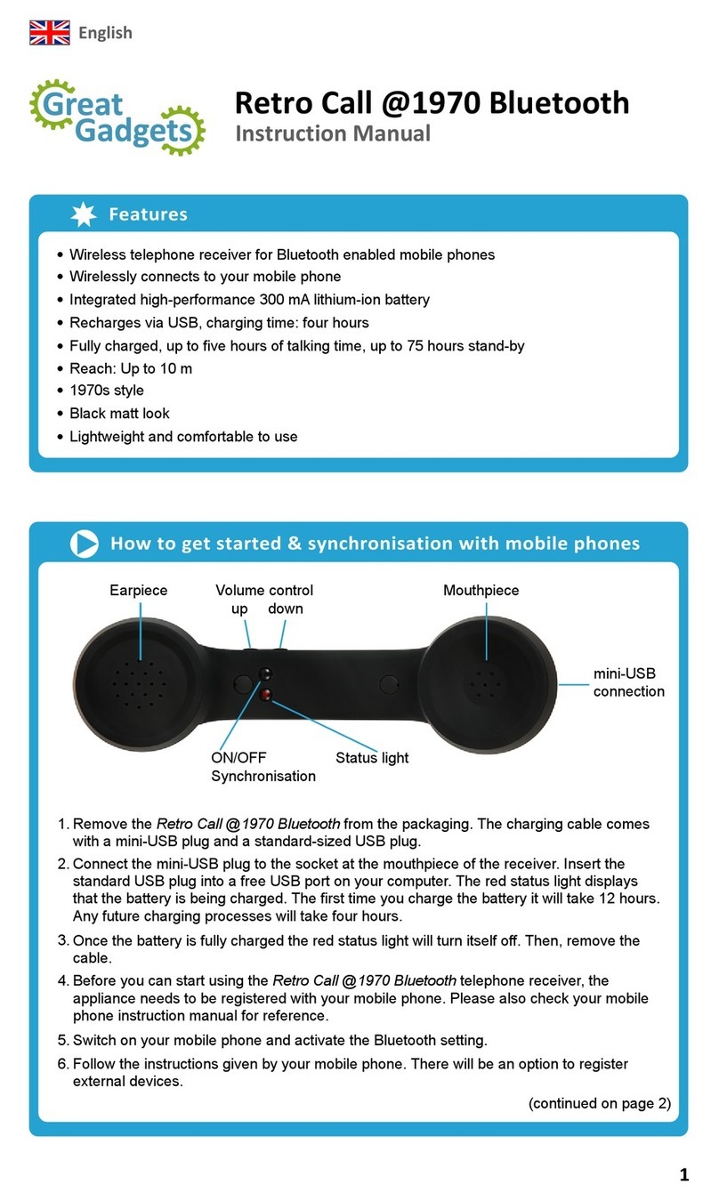 GreatGadgets Retro Call @1970 Bluetooth instruction manual GreatGadgets Retro Call @1970 Bluetooth instruction manual