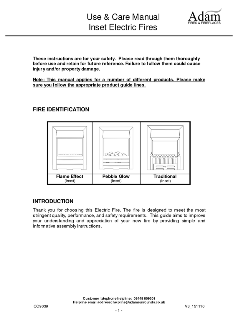 Adam Flame Effect Use & care manual
