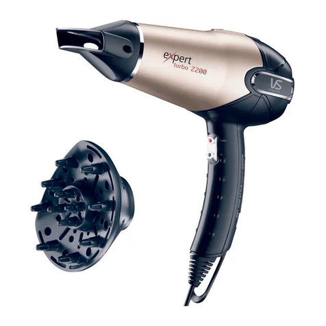 VS Sassoon expert turbo 2200 Instruction booklet