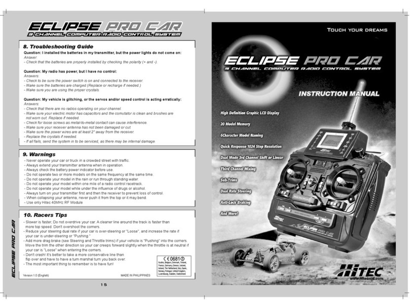 Hi-Tec Eclipse PRO CAR instruction manual