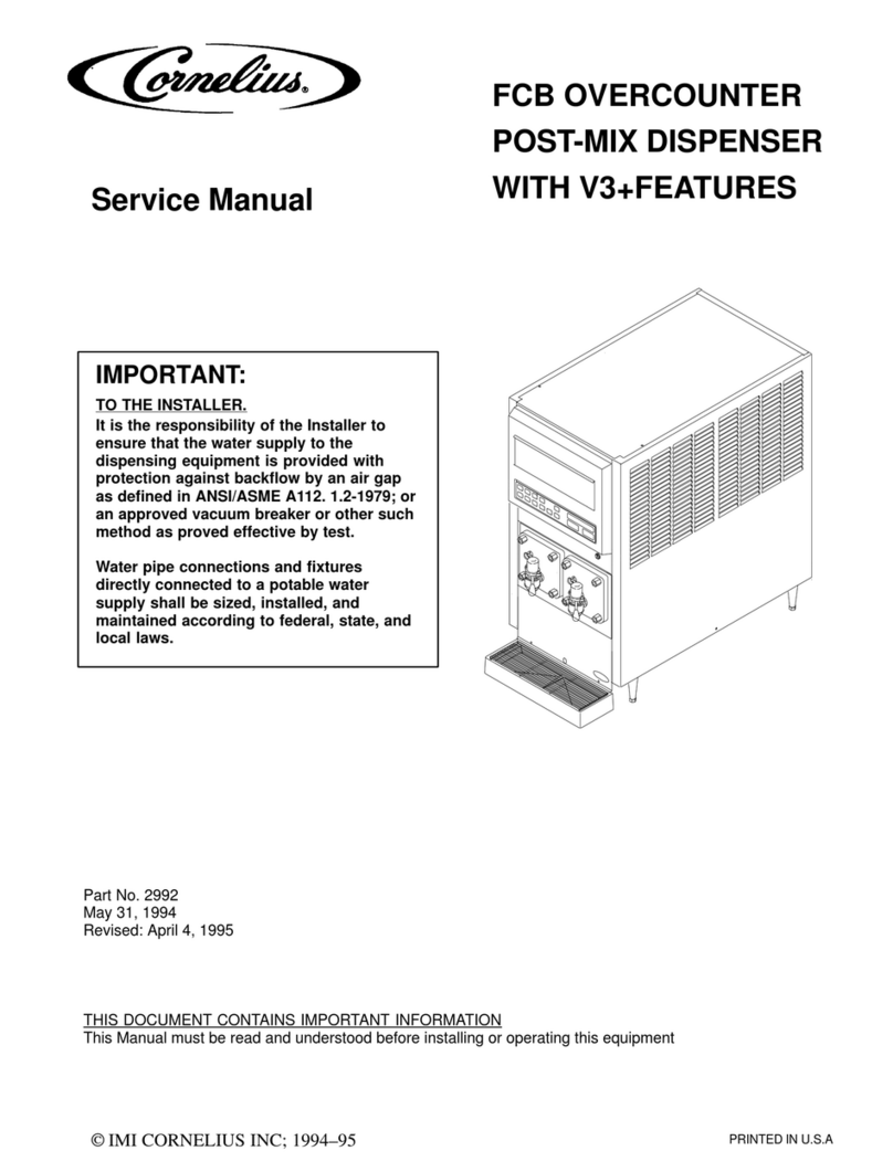 Cornelius FCB OVERCOUNTER POST-MIX DISPENSER User manual