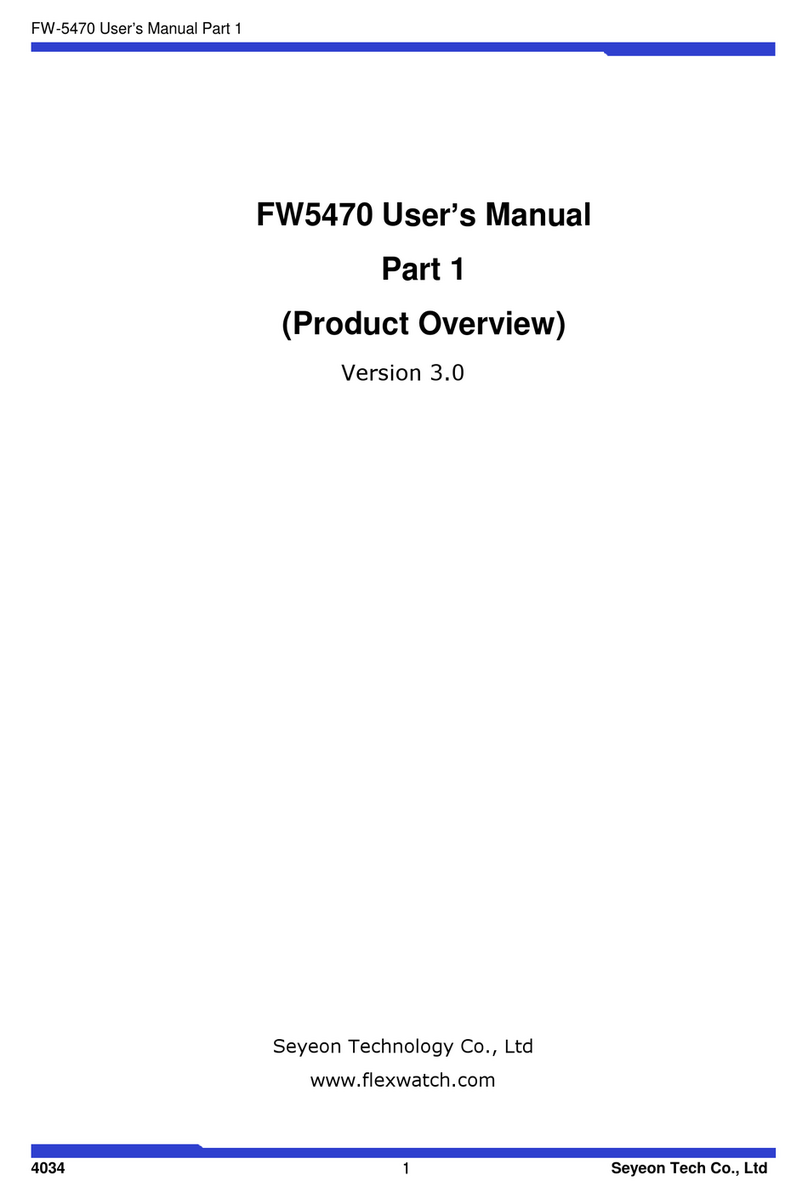 Seyeon FlexWATCHFW5470 User manual