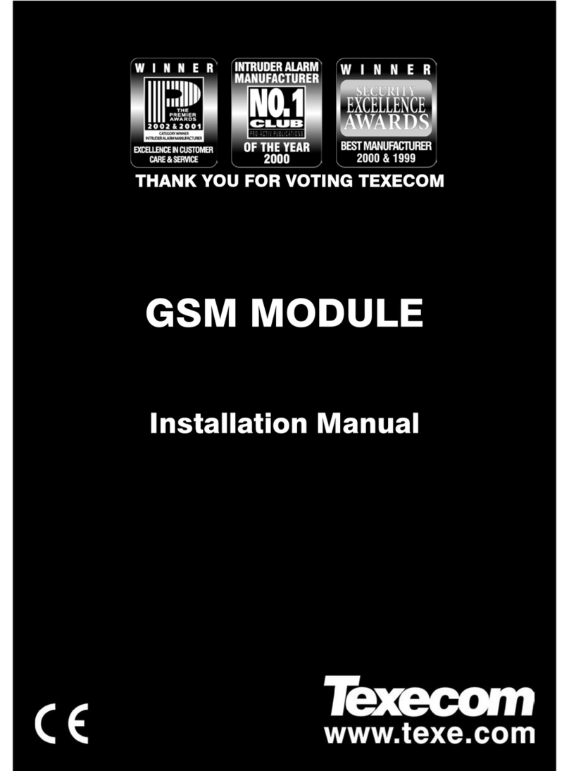 Texecom GSM MODULE installation manual