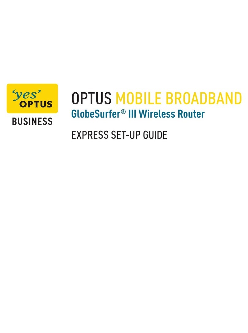 Optus GlobeSurfer III Express set-up guide