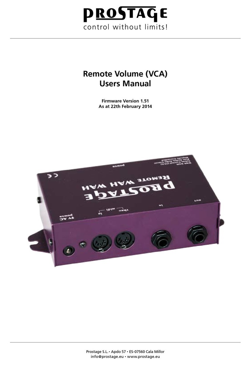 Prostage Remote Volume VCA user manual