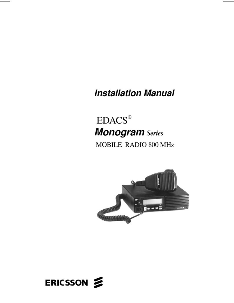 Ericsson EDACS Monogram Series User manual