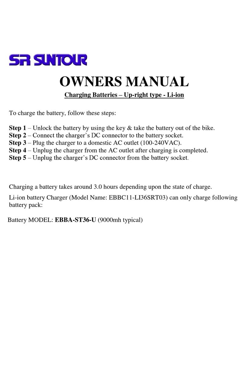 SR Suntour EBBA-ST36-U owner's manual