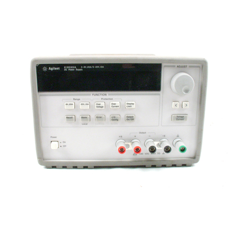 Agilent Technologies E3633A User manual