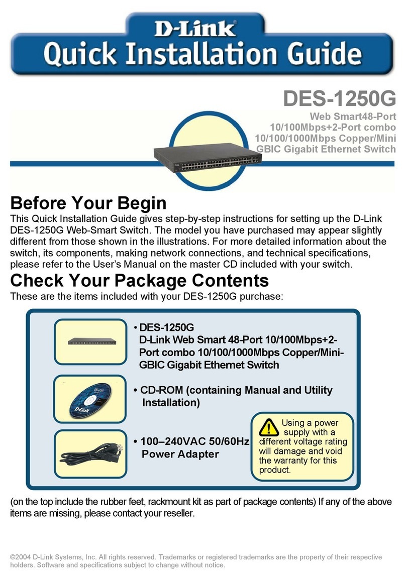 D-Link DES-1250G User manual