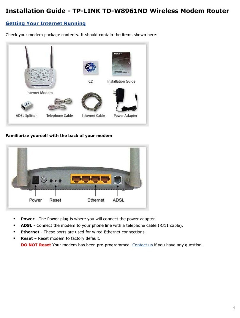 TP-Link TD-W8961ND User manual