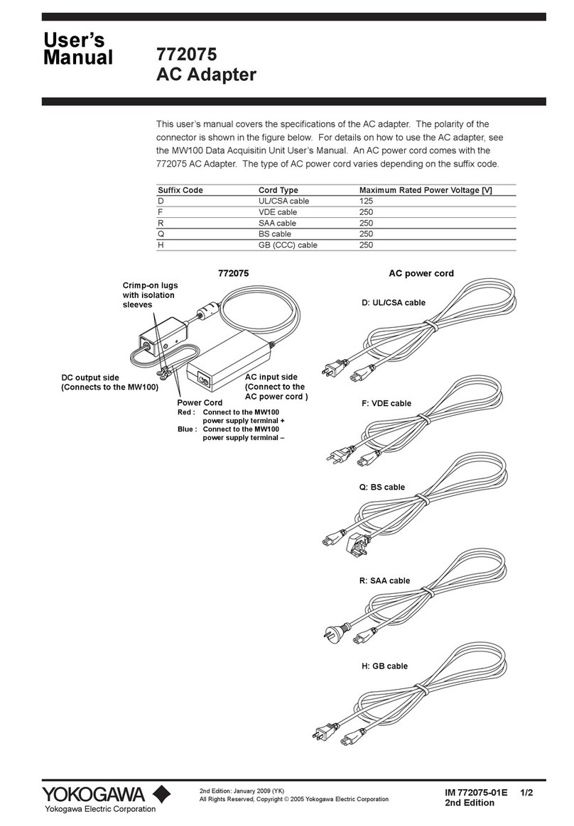 YOKOGAWA 772075 user manual
