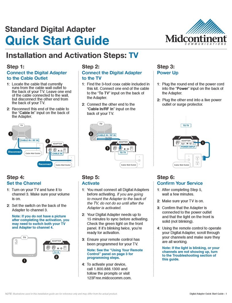 Midcontinent Standard Digital Adapter User manual