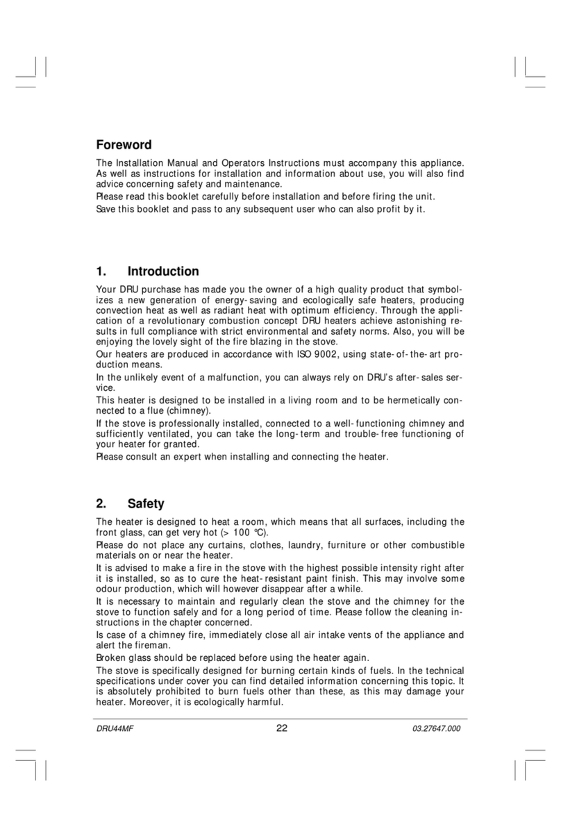 Dru DRU44MF Installation manual and operators instructions