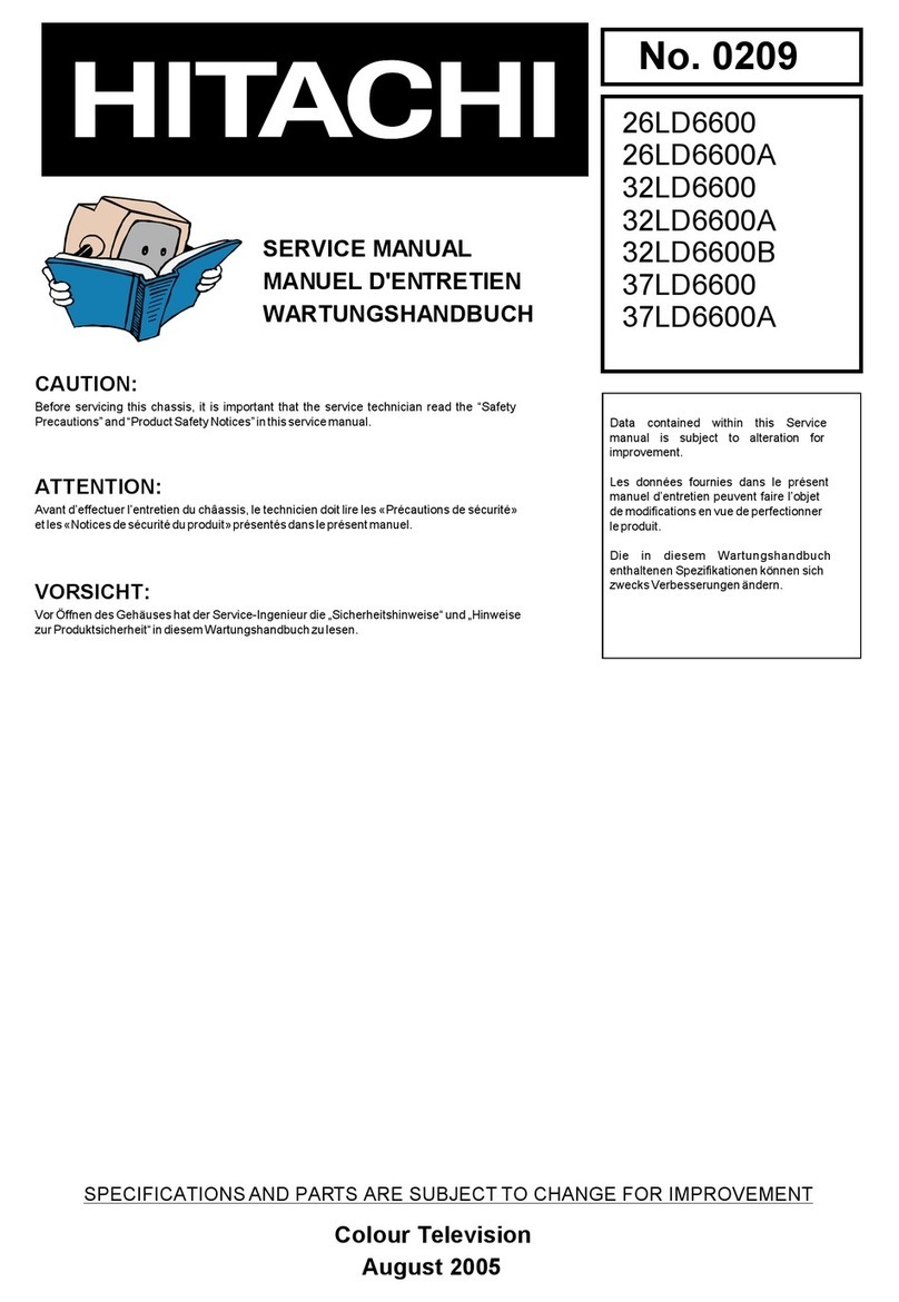 Hitachi 26LD6600 User manual Hitachi 26LD6600 User manual